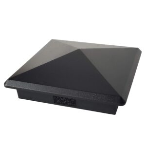 Decorex Hardware 4" x 4" Heavy Duty Aluminium Pyramid Post Cap for True/Actual 4" x 4" Wood Posts - Black (Works ONLY with Actual 4" x 4" Posts. Will NOT Work with Actual 3.5" x 3.5" Posts)