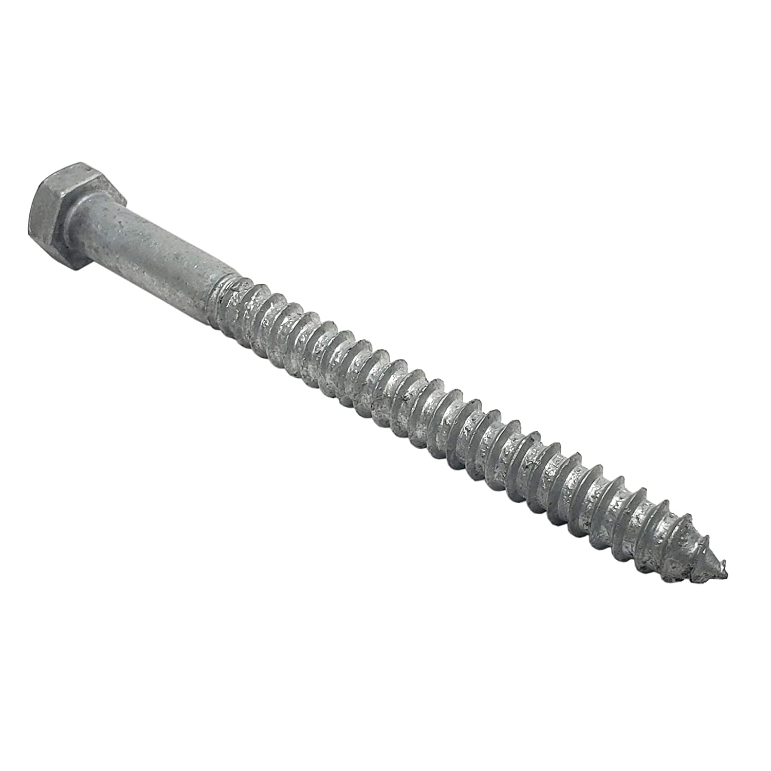 1/2" x 6" Lag Bolt Screws | Hex Head | Hot Dip Galvanized | 10pcs Box - Image 3