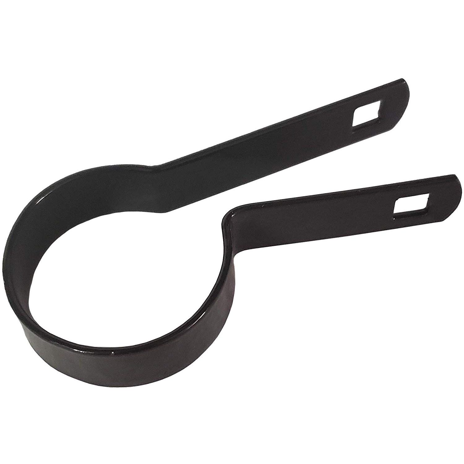 1 7/8" HDG Steel Chain Link Fence Tension Band - Powder Coated Black
