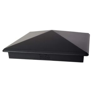 Decorex Hardware 8" x 8" Heavy Duty Aluminium Pyramid Post Cap for True/Actual 8" x 8" Wood Posts - Black (Works ONLY with Actual 8" x 8" Posts. Will NOT Work with Actual 7.5" x 7.5" Posts)