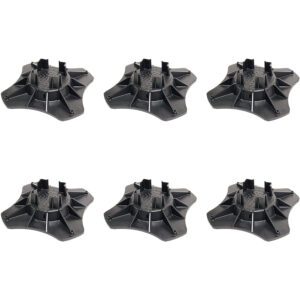 Foundation Block System for 1.5" - 2' Joist and Bearers as Well as 3.5" x 3.5" and 4" x 4" Posts, for Low Profile and Raised Decks, Sheds - 6Pack - DHFB6
