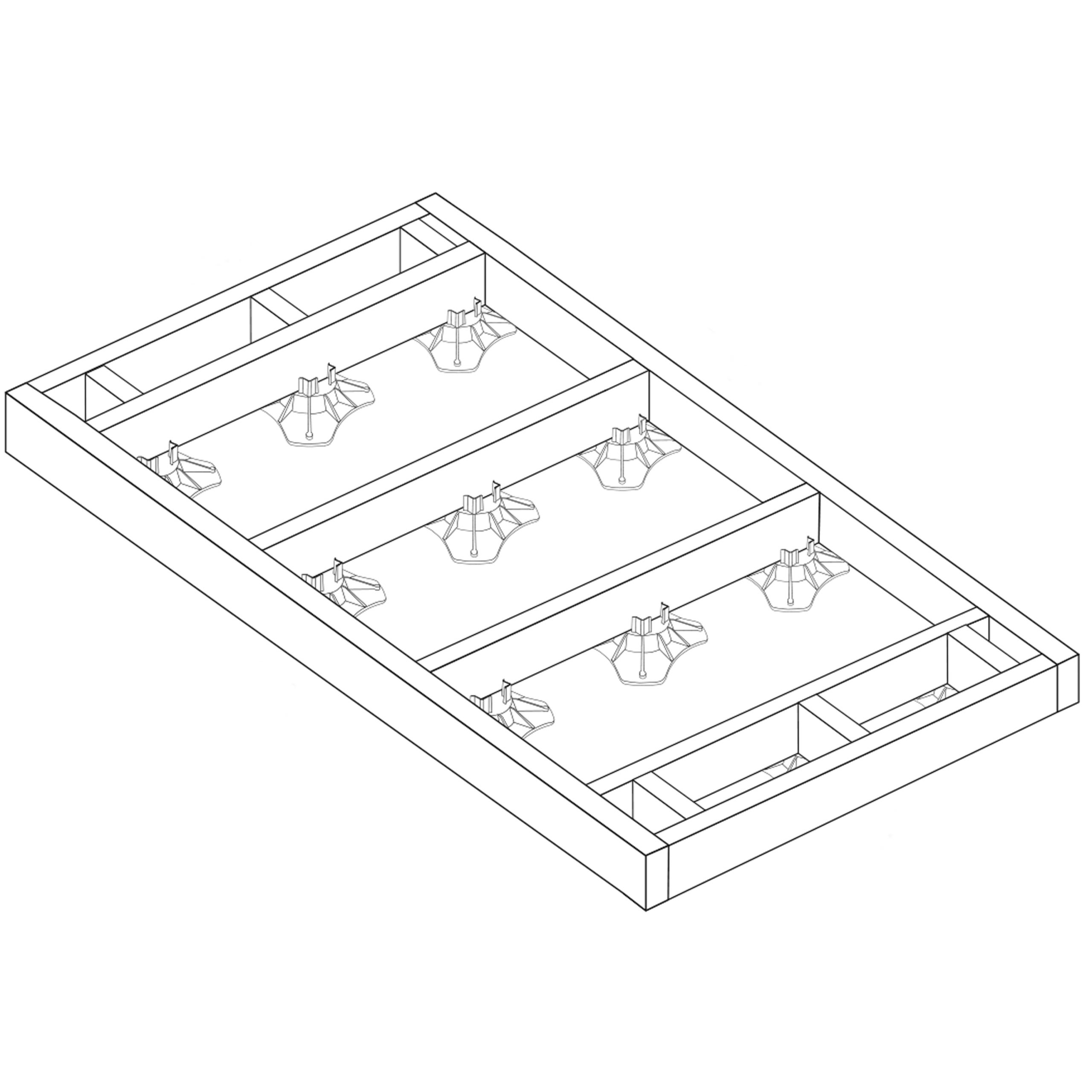 Foundation Block System for 1.5" - 2' Joist and Bearers as Well as 3.5" x 3.5" and 4" x 4" Posts, for Low Profile and Raised Decks, Sheds - 12 Pack - DHFB12 - Image 7