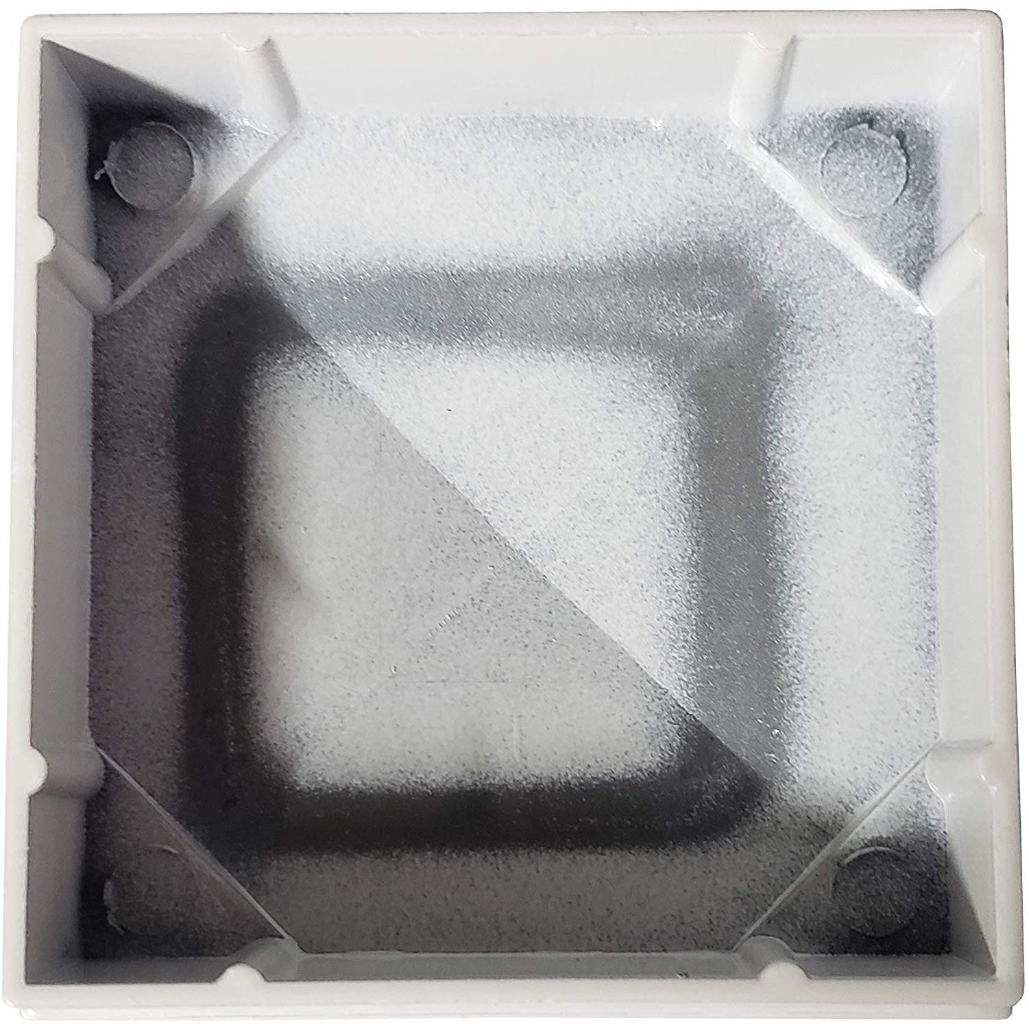 Decorex Hardware 3" x 3" Aluminium Pyramid Post Cap for Metal Posts - Pressure Fit - White (DHPPC30WF) - Image 7