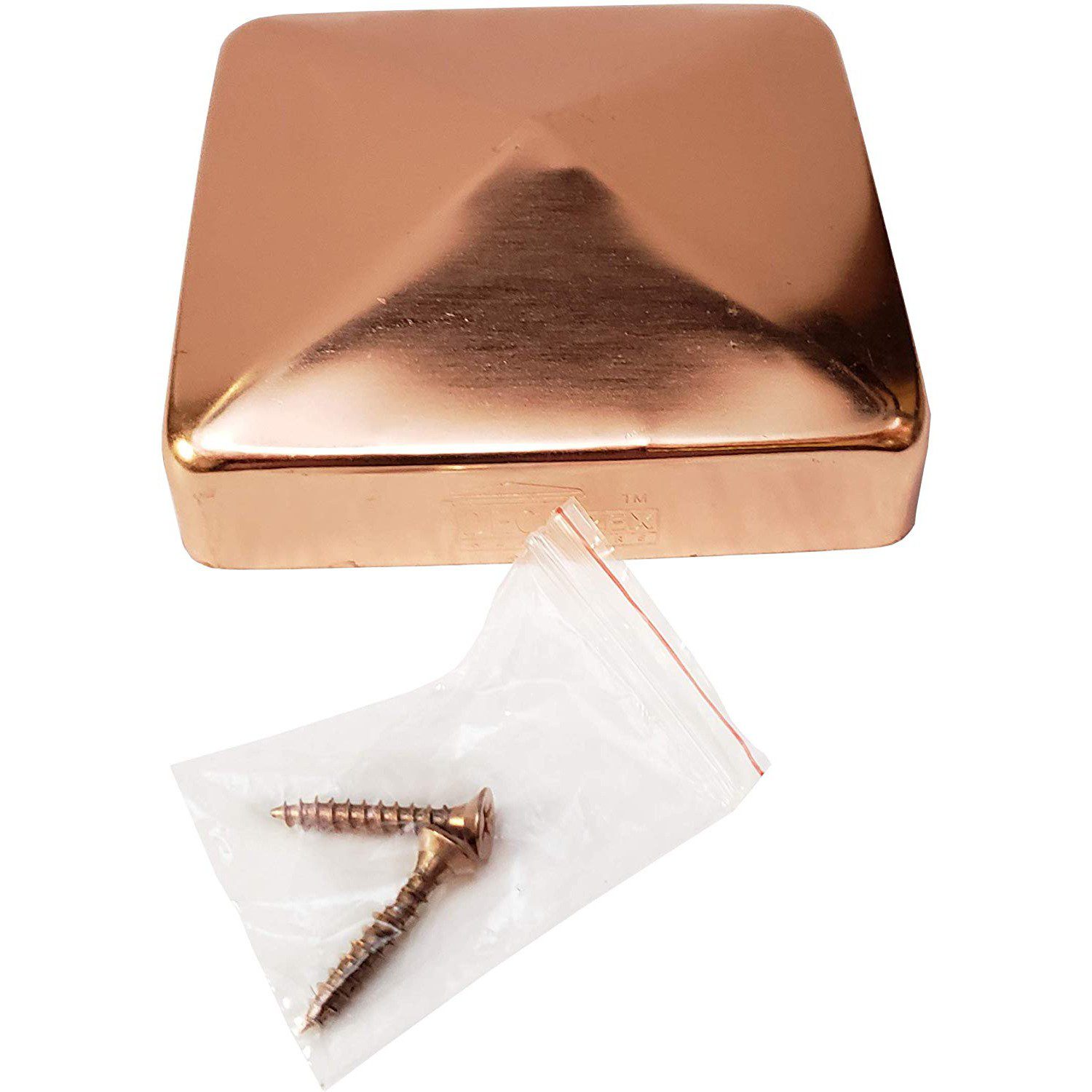 Decorex Hardware 3.5" x 3.5" Solid Copper Pyramid Post Cap for Actual 3.5" x 3.5" Wood Posts - Image 6