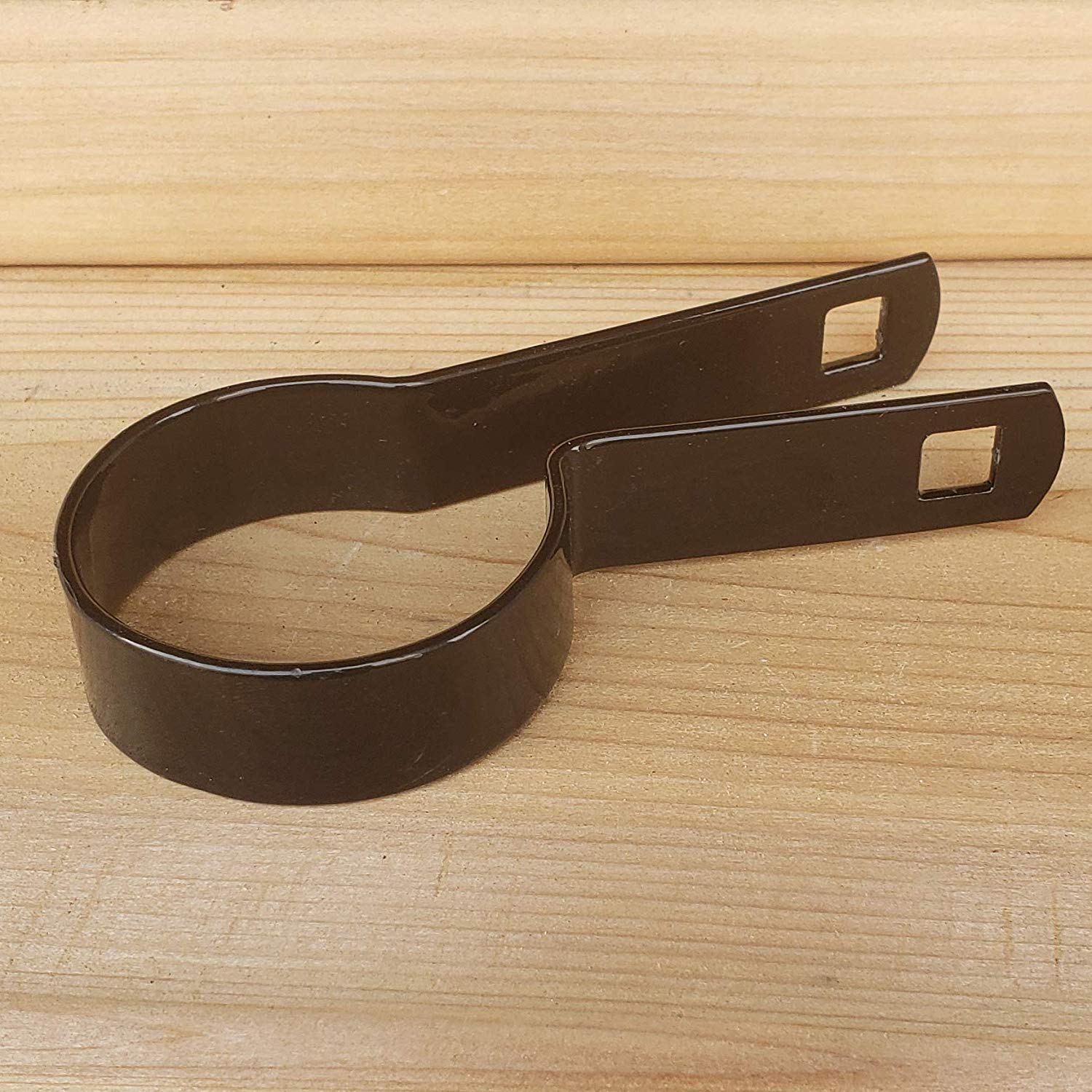 1 7/8" HDG Steel Chain Link Fence Tension Band - Powder Coated Black - Image 3