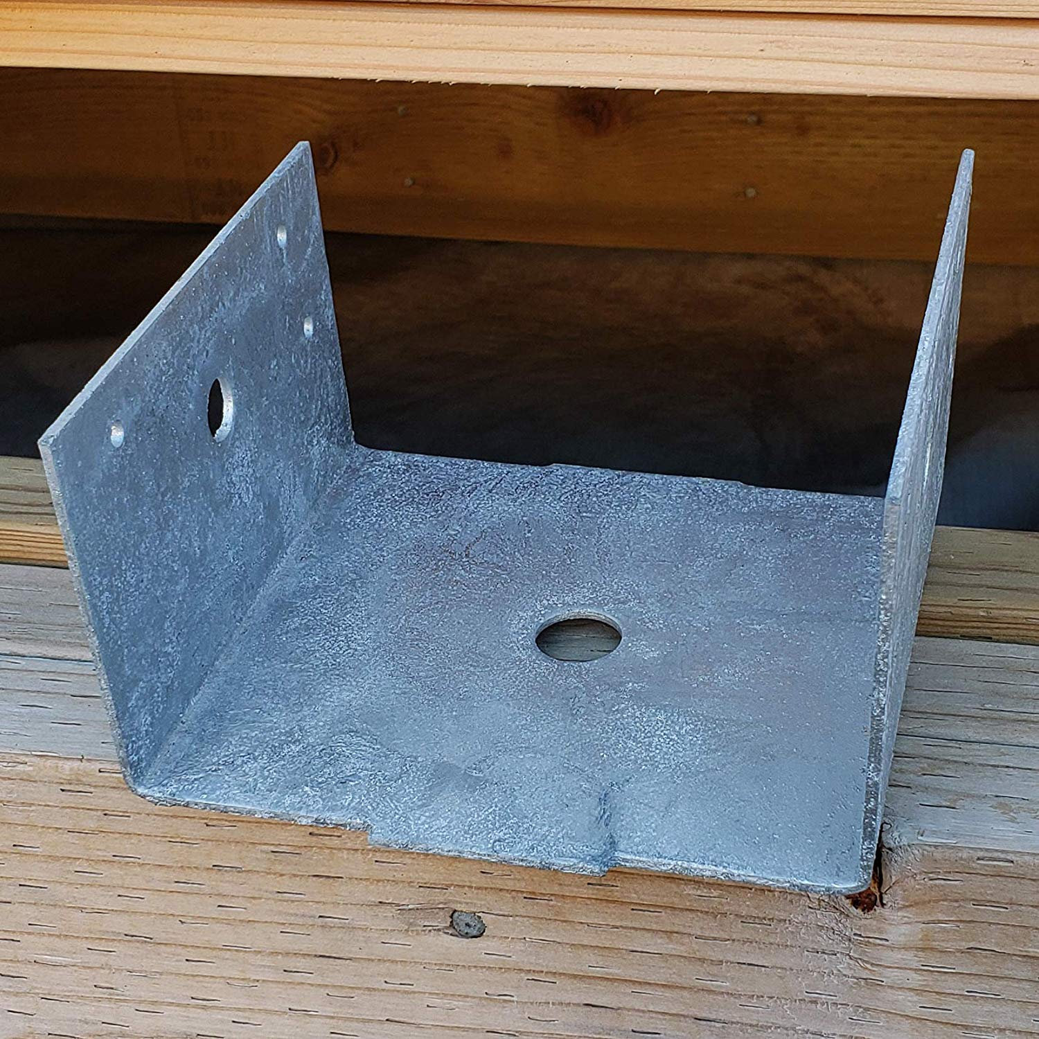 Post Base Bracket for 5.5" x 5.5" Posts, Hot Dip Galvanized #332-1 - Image 3
