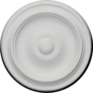 Ceiling Medallion, 9-11/16" OD x 13/16"P, Round, Polyurethane, Factory Primed - DHCM-01