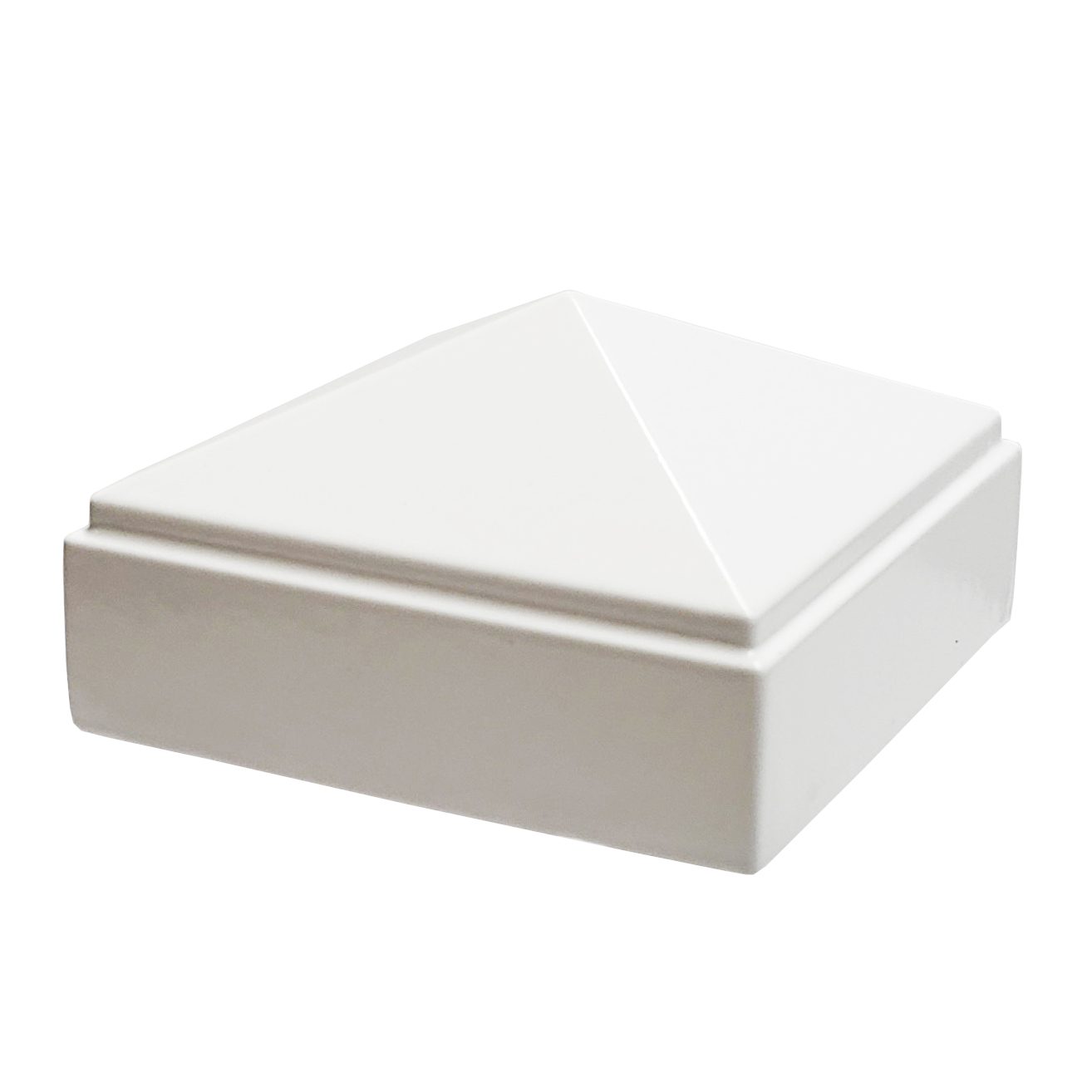 Decorex Hardware Aluminium Pyramid Post Cap for 2" x 2" Metal Posts - Pressure Fit - White - Image 6