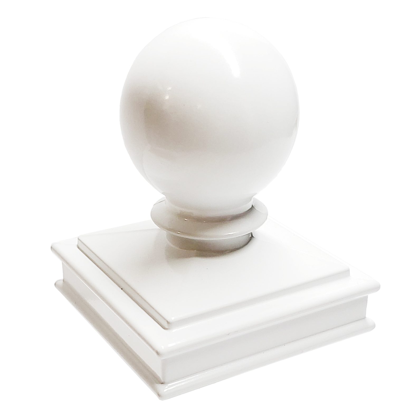 Decorex Hardware Aluminium Ball Post Cap for 3" x 3" Metal Posts – Pressure Fit – White - Image 5