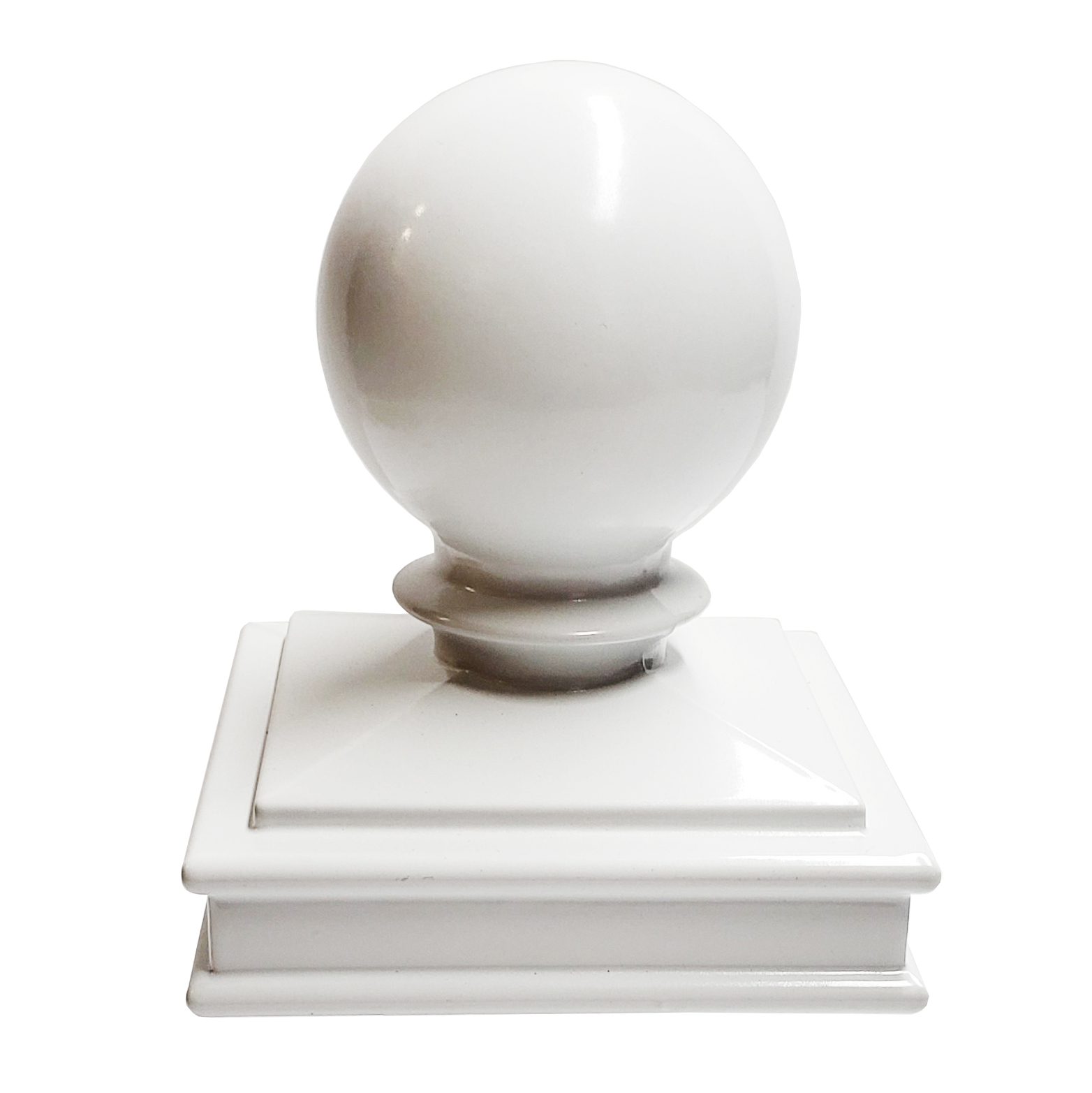 Decorex Hardware Aluminium Ball Post Cap for 3" x 3" Metal Posts – Pressure Fit – White - Image 6
