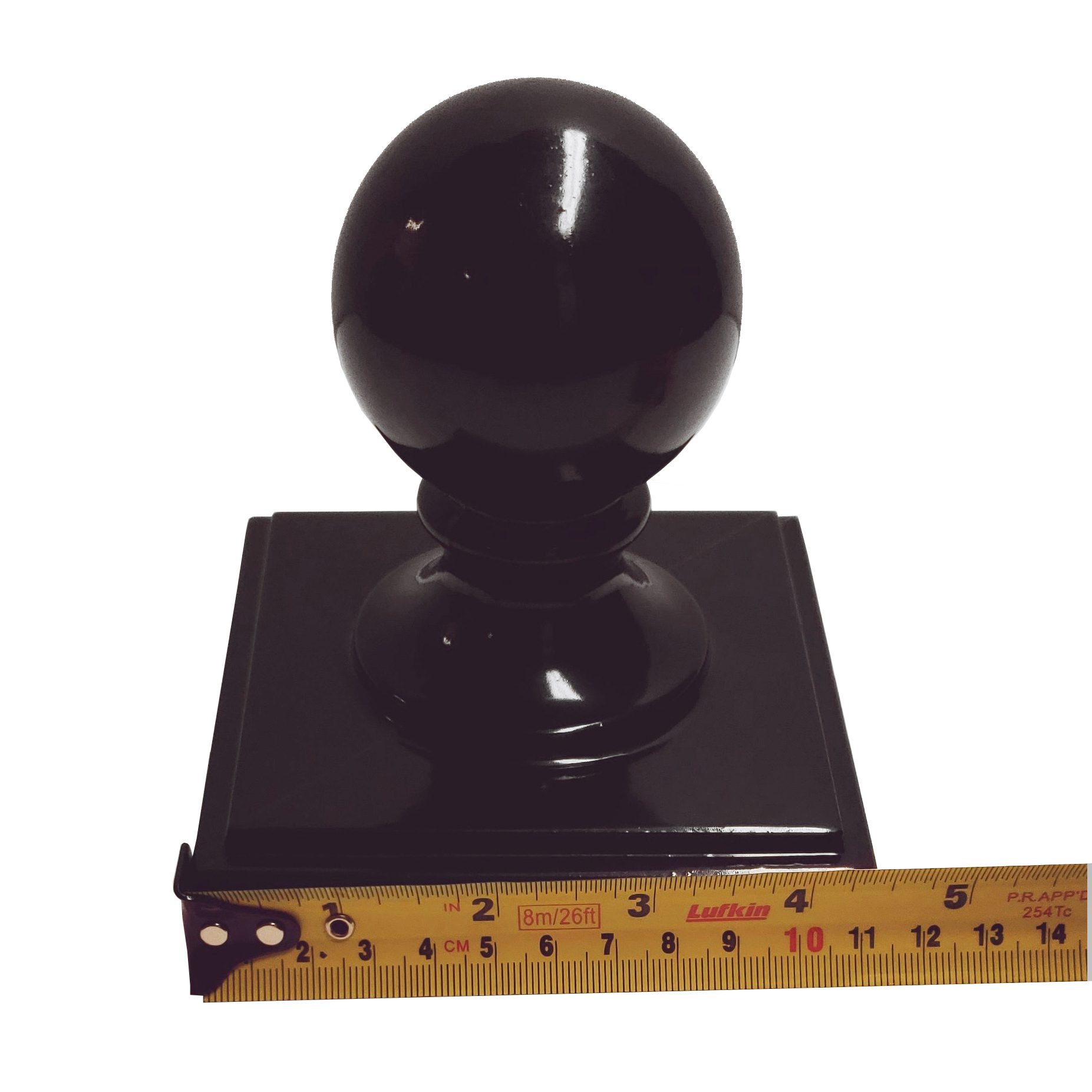 Decorex Hardware Aluminium Ball Post Cap for 4" x 4" Metal Posts – Black - Image 6