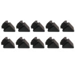 Baluster Pitch Angled Slant Shoe with Set Screw - for Use with 1/2" Square Iron Balusters - Set of 10 (Satin Black) - DH-31