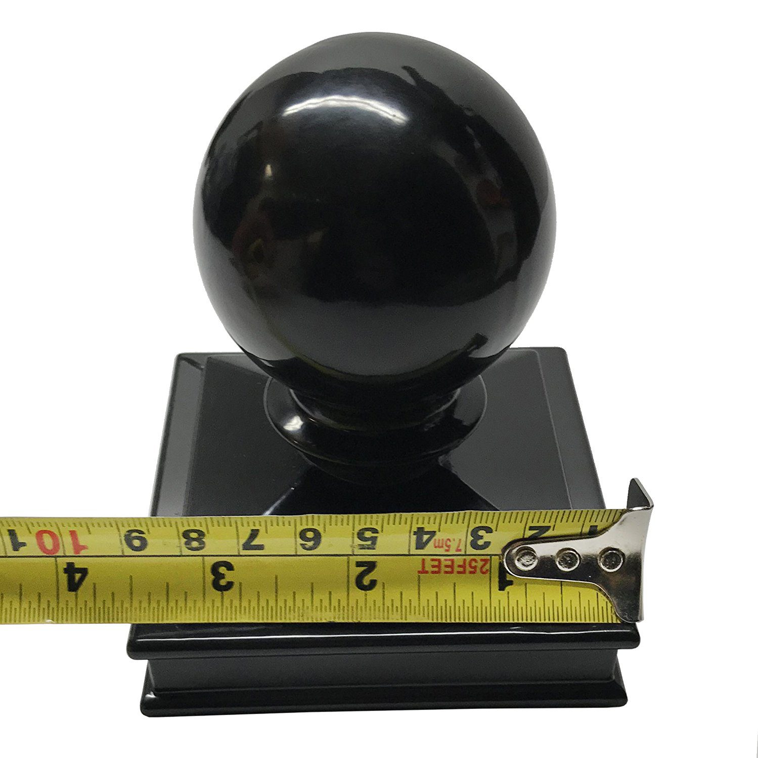 Decorex Hardware Aluminium 3" x "3 Black Ball Post Cap For 3" x 3 Metal Posts - Pressure Fit - Image 6