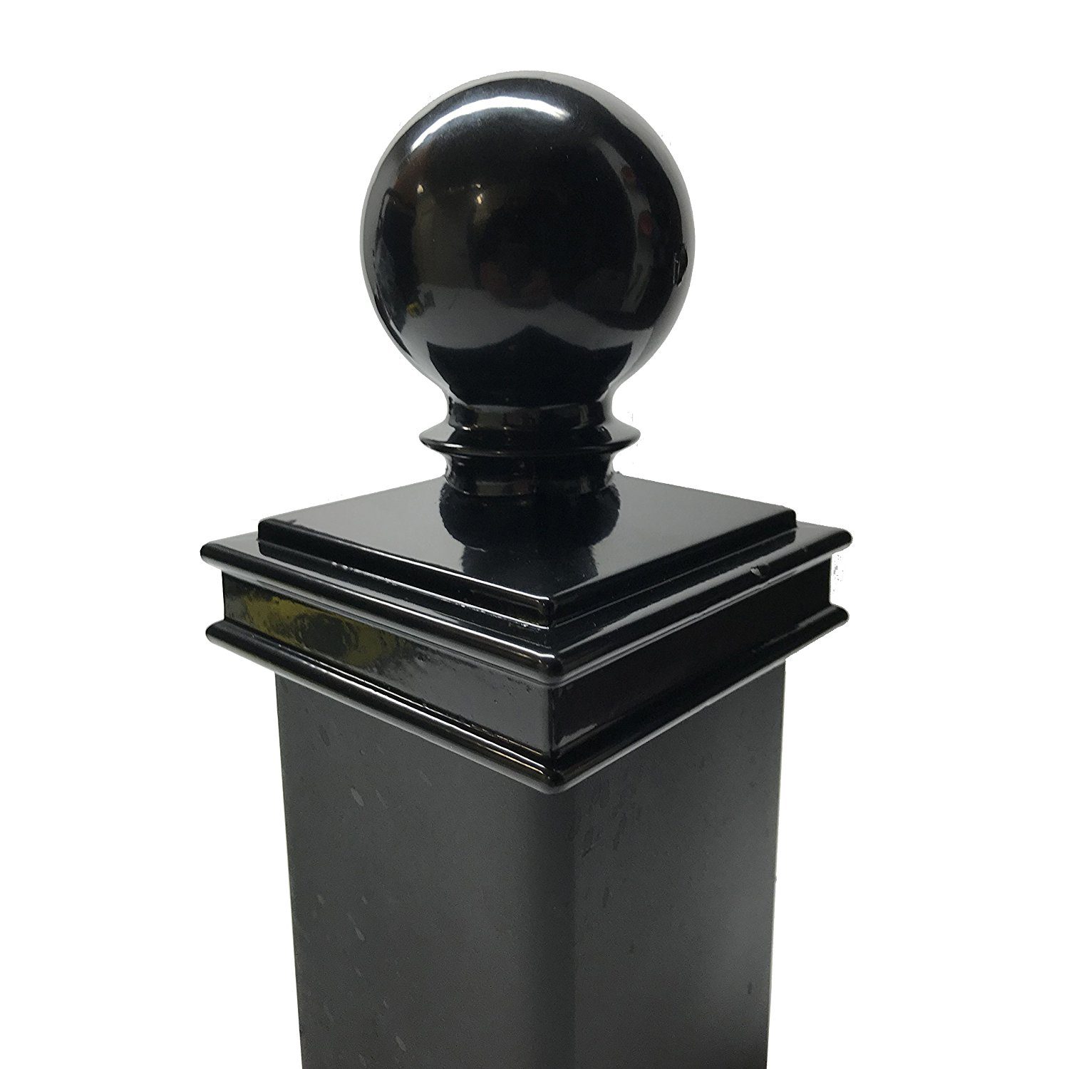 Decorex Hardware Aluminium 3" x "3 Black Ball Post Cap For 3" x 3 Metal Posts - Pressure Fit - Image 4