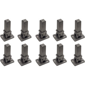 Baluster Swivel Connectors with Set of Screws for Use with 1/2" Hollow Square Iron Balusters - 10 Pack - DHSBC