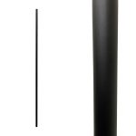 Iron Stair Balusters 5/8" Round x 44" Long, Classic, Hollow, Black Powder Coated - 30pcs - (Satin Black) - DH-28