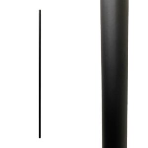 Iron Stair Balusters 5/8" Round x 44" Long, Classic, Hollow, Black Powder Coated - 30pcs - (Satin Black) - DH-28