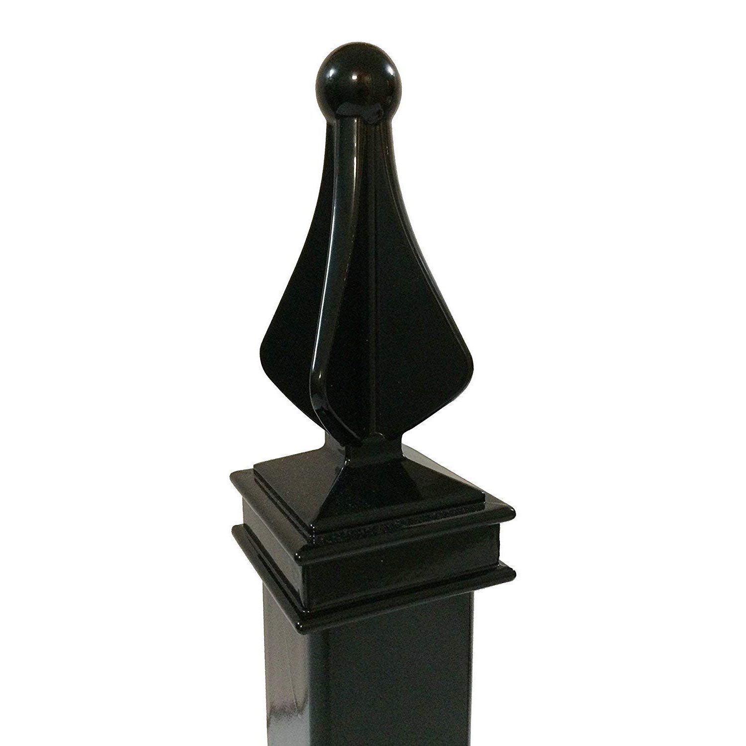 Decorex Hardware Aluminium Spear Top Post Cap for 2″ x 2″ Metal Posts – Pressure Fit – Black - Image 4
