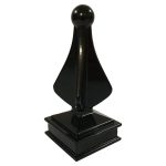 Decorex Hardware Aluminium Spear Top Post Cap for 2″ x 2″ Metal Posts – Pressure Fit – Black