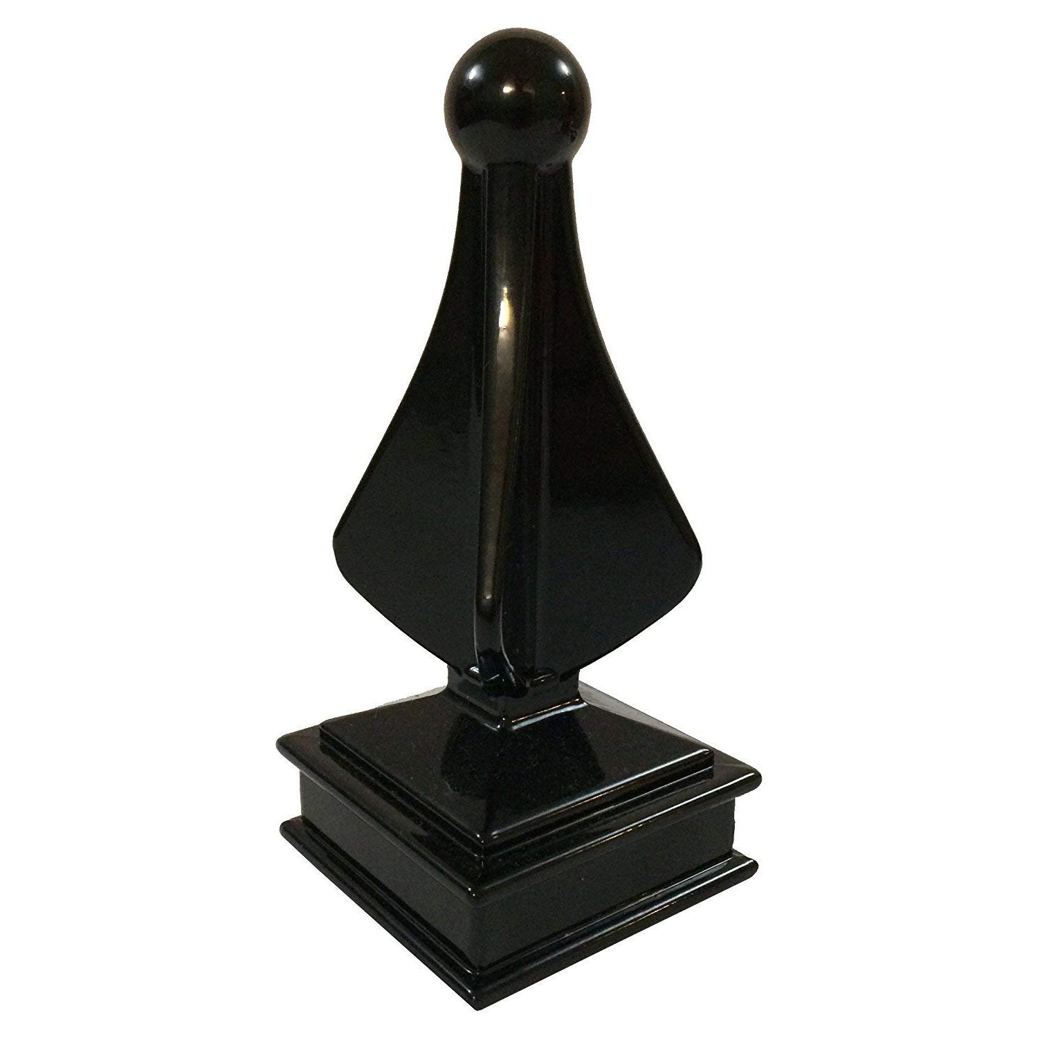 Decorex Hardware Aluminium Spear Top Post Cap for 2″ x 2″ Metal Posts – Pressure Fit – Black