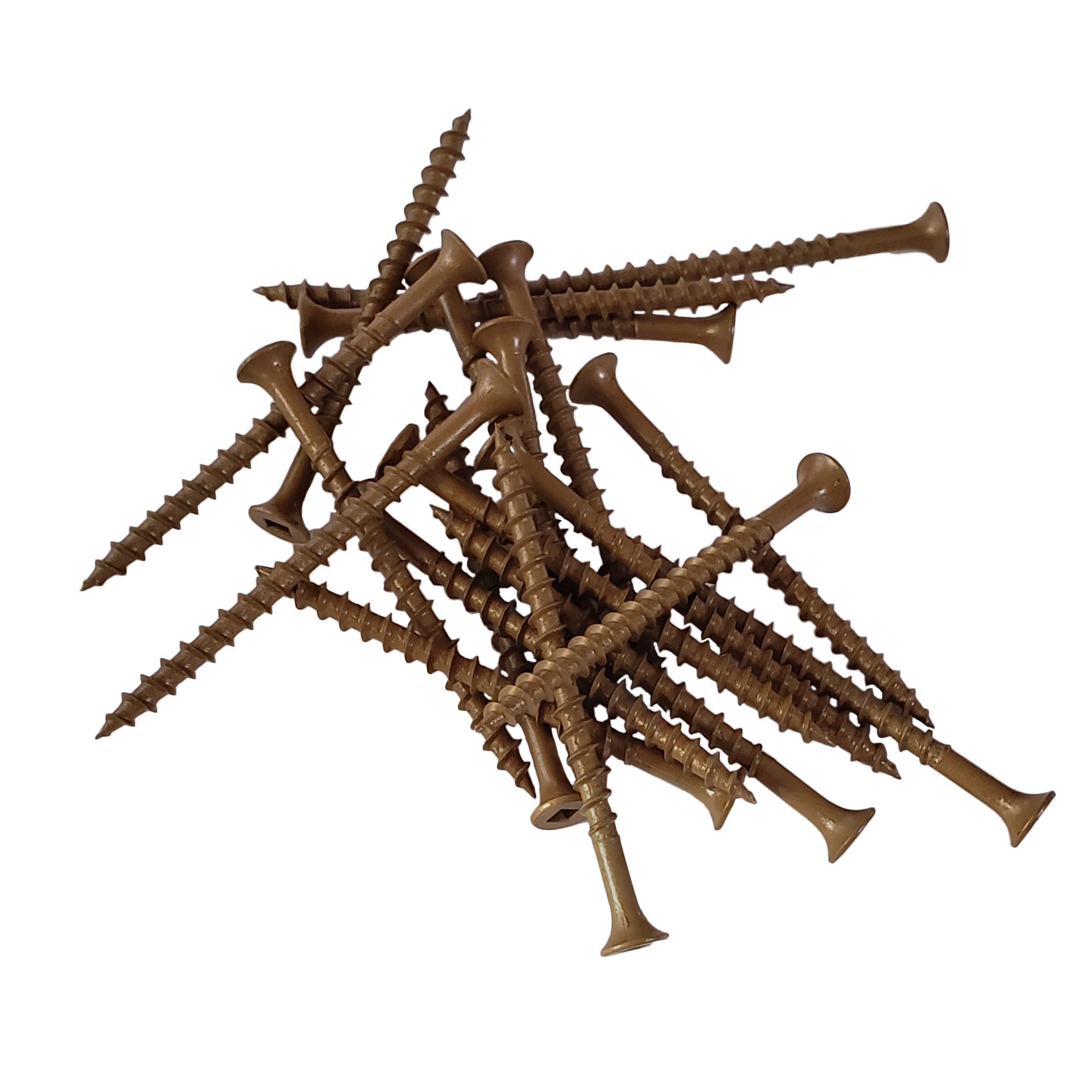 #8 x 2 1/2" Deck Screws | Square Drive | Bugle Head | Brown Ruspert | 500pcs Box - Image 2
