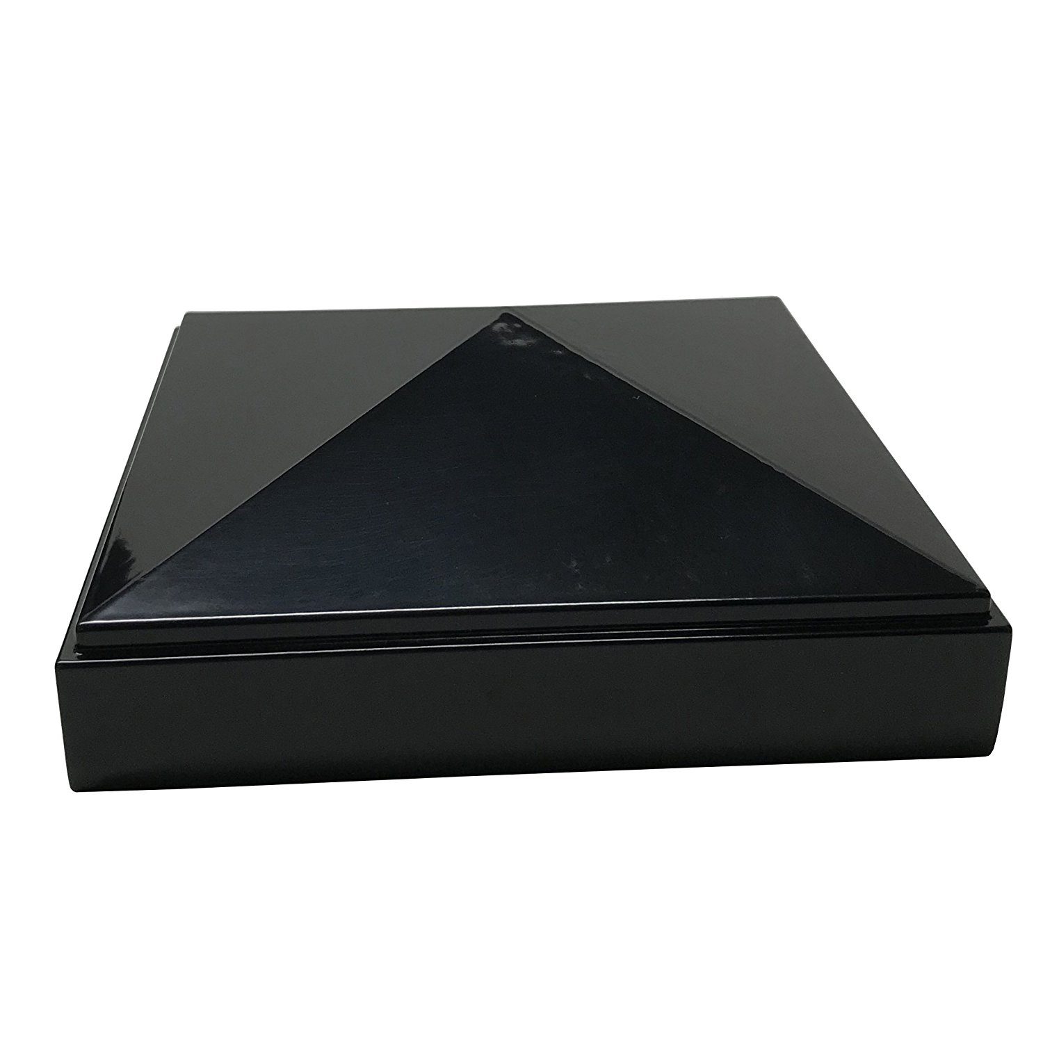 Decorex Hardware Aluminium Pyramid Post Cap for 4" x 4" Metal Posts - Pressure Fit - Black - Image 4
