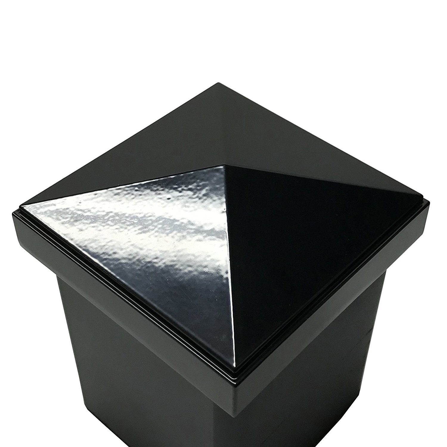 Decorex Hardware Aluminium Pyramid Post Cap for 4" x 4" Metal Posts - Pressure Fit - Black - Image 3