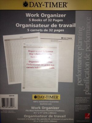 Day-timer Work Organizer 8 1/4" x 11" (210x280mm) - Item # 68549 45N