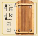 Nuvo Iron Gate Corner Brace and Hinge Kit GCBHK01 4 Braces 2 Hinge Brackets