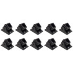 Baluster Screw Down Swivel Shoe with Set of Screws  - for Use with 1/2" Square Iron Balusters - Set of 10 (Satin Black) - DH-61