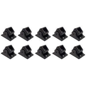 Baluster Screw Down Swivel Shoe with Set of Screws  - for Use with 1/2" Square Iron Balusters - Set of 10 (Satin Black) - DH-61