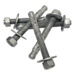 5/8" x 6" Wedge Anchor | Hot Dip Galvanized | with Hex Nut and Flat Washer| 10pcs per Box