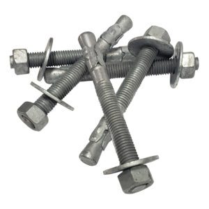5/8" x 6" Wedge Anchor | Hot Dip Galvanized | with Hex Nut and Flat Washer| 10pcs per Box