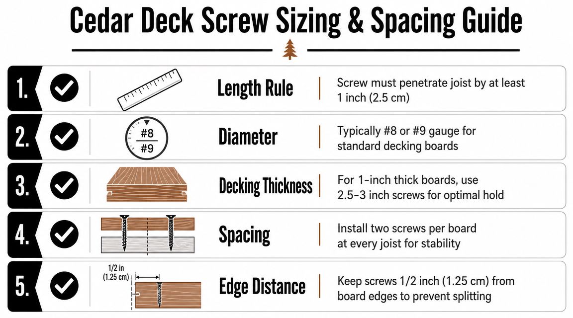 Choosing the Right Screw Size and Spacing