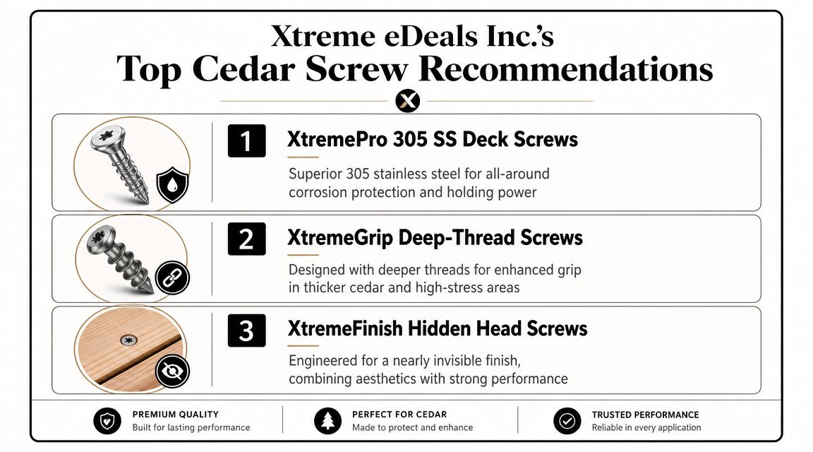 Our Top Screw Recommendations for Your Cedar Project